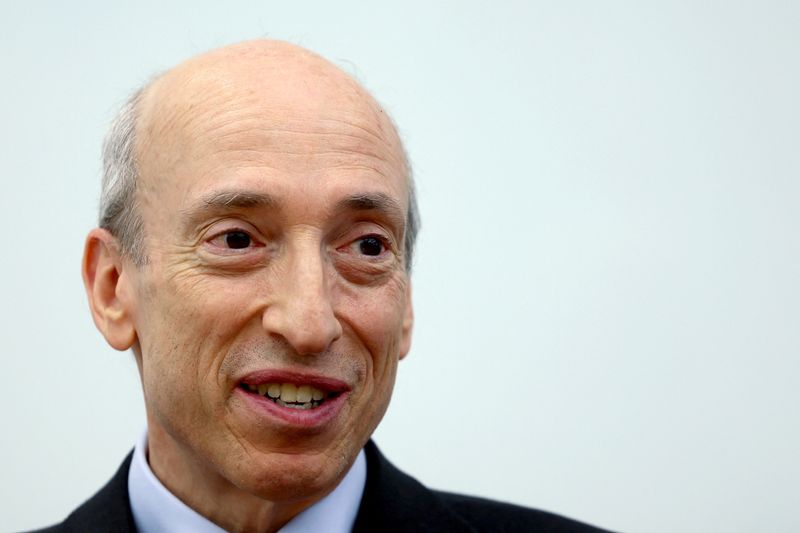 © Reuters. U.S. Securities and Exchange Commission (SEC) Chair Gary Gensler speaks during an interview with Reuters in New York City, U.S., June 5, 2024. REUTERS/Mike Segar